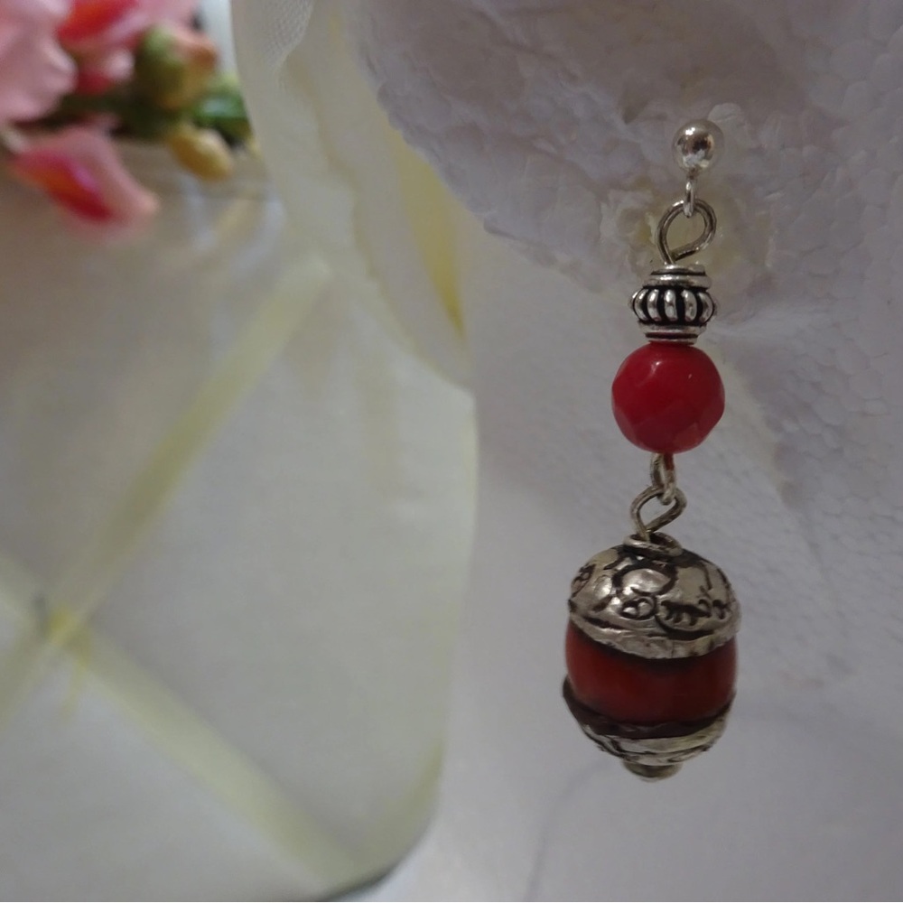 Coral Earrings